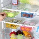 冰箱保鲜隔板层多用收纳架 创意抽动式置物盒厨房用品整理置物架