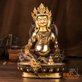 【佛缘汇】10寸精品 国产尼泊尔紫铜半鎏金 黄财神 佛像