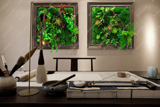 仿真绿植墙多肉植物组合创意壁饰挂墙上装饰花艺画框立体墙贴相框