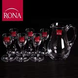 捷克RONA水晶红酒杯分酒器醒酒器白酒杯烈酒杯茅台杯礼品礼盒套装