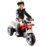 祺月大号儿童电动车摩托车三轮车可坐人宝宝童车摩托电瓶车玩具车
