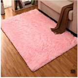 欧式丝毛加厚粉色地毯卧室客厅茶几床边飘窗毯 地垫门垫满铺地毯