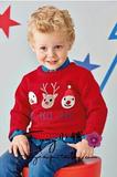 清仓！现货！英国代购next 2014秋冬新款 男童红色圣诞款套头毛衣