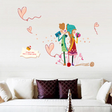 创意生活可爱卡通人物在你身边浪漫贴纸宿舍卧室床头装饰墙贴贴纸