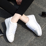 特步新款韩版百搭系带女鞋透气平底小白鞋运动休闲鞋低帮学生板鞋