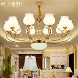 宏吉简欧式水晶吊灯 金色后现代客厅餐厅卧室书房工程咖啡厅灯具
