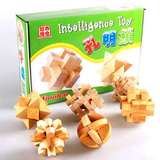 早教益智力木质木制套装孔明锁 成人儿童鲁班锁玩具3-4-5-6-7岁上