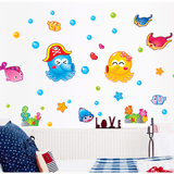 海底世界装饰墙贴海洋馆幼儿园浴室创意布置贴画儿童房贴纸可移除