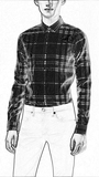 英国代购 burberry 男装 修身格纹棉质衬衫打折 39358971
