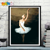 【佳彩天颜】 diy数字油画 客厅人物情侣少女手绘填色装饰 芭蕾舞