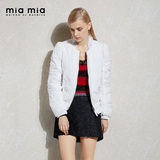 miamia2015冬季新品羊卷毛领夹克休闲羽绒服女式收腰外套842810G