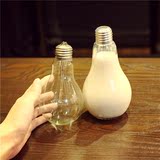 灯泡水杯包邮原宿便携韩国透明玻璃学生耐热随手个性水杯创意潮流