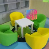 儿童沙发实木幼儿园组合宝宝单人卡通皮沙发 小孩沙发椅圈椅沙发