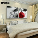 温馨红玫瑰花卉装饰画客厅壁画卧室床头画无框挂画沙发背景墙画
