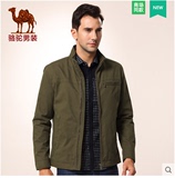 骆驼夹克衫立领男装秋季青年男士商务休闲外套秋款2015新款jacket