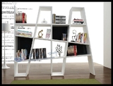 创意时尚白色烤漆书柜书架简约现代异性个性展示柜陈设柜书橱定制