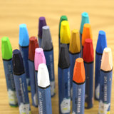 真彩新品18色水溶性油画棒蜡笔送笔刷学生涂鸦美术用品207418