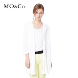 MOCo正品代购春季女无扣开襟中长款纯色欧美九分袖外套M141COT55