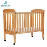 贝乐堡达芬奇实木婴儿床欧式多功能儿童床宝宝床护栏床底升降滚轮
