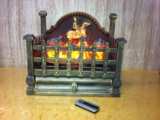 壁炉,电取暖器玄关客厅装饰品欧式仿真 真火铸铁 燃木火炉,壁炉芯