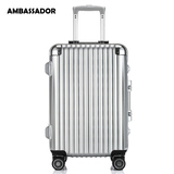 AMBASSADOR大使箱包铝框拉杆箱pc旅行箱男女行李箱万向轮22寸20寸
