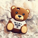 MOSCHINO泰迪熊iPhone6手机壳6plus立体防摔硅胶小熊苹果5s保护套