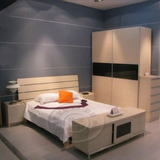 板式家具主卧室成套组合套装板式双人床+床头柜+衣柜套房家具