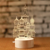 北欧风情魔幻城堡3D台灯创意小夜灯圣诞情人节礼物