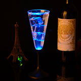 新品开关发光高脚杯子七彩LED杯香槟杯教师节礼物新年礼物