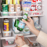 日本进口冰箱收纳盒厨房桌面食品收纳整理盒抽屉式塑料透明分格盒