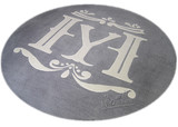 定制圆形灰色加字地毯公司logo标志地毯茶几地毯服装商铺迎宾地毯