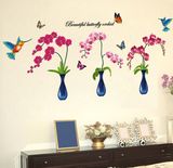 温馨创意贴画客厅餐厅走廊楼梯墙壁装饰墙贴纸卧室温馨花瓶盆栽