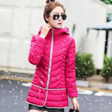 2015韩版学生外套韩国棉衣女装中长款棉袄冬装修身保暖女羽绒棉服
