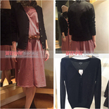 波比香港代购 A.P.C APC 16春季女款 羊毛V领针织开衫薄外套