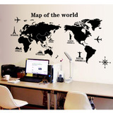 公司企业文化装饰学校教室世界地图墙贴 办公室超大墙壁贴纸包邮