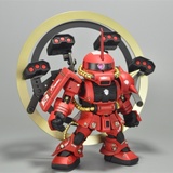 GK改件SD扎古BB战士红渣古红色扎古Q版上色成品模型机人玩具手办