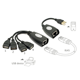 U2-316 USB四口HUB延长线 USB信号放大器 键盘鼠标网线RJ45延长器