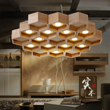 设计师个性餐厅客厅卧室书房酒吧台LED蜂巢艺术创意现代简约吊灯
