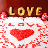 结婚庆用品婚房婚床布置装饰仿真玫瑰花瓣套餐生日派对气球