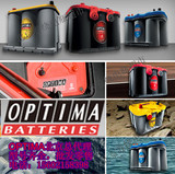 OPTIMA奥铁马卷绕式蓄电池12V房车D34大容量红黄蓝顶汽车电瓶