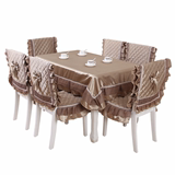 欧式餐椅套套装布艺桌布丝绸餐桌布田园椅垫椅套椅垫茶几桌布台布