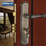 荣力斯 纯铜门锁中式全铜实木子母门锁 欧式双开对开门锁
