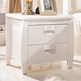 全实木床头柜子现代简约白色实木迷你床头柜子简易边柜实木床头柜