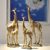 现代简约树脂长颈鹿摆件高档创意家居客厅书房装饰工艺摆设送礼品