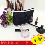 韩国3ce便携式化妆包小号防水布化妆品收纳包手包大容量简约包邮