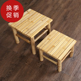 越南进口竹制方形小板凳 家居成人凳换鞋凳儿童学习凳 休闲茶几凳