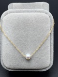 天然珍珠手链，14K包金注金链天然淡水珍珠手链，强光，送礼佳品