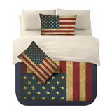 欧美风国旗加厚保暖磨毛四件套1.2 1.8米卡通儿童床品床单床罩式