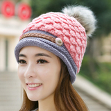 帽子秋冬天女士韩版潮冬季可爱加绒厚针织毛线帽时尚护耳保暖韩国