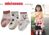 外贸原单日本MIKIHOUSE官网女宝宝款3色组袜子 婴儿防滑短袜